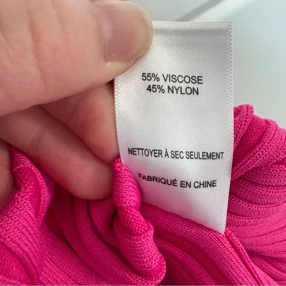 NWT ASTR The Label Loriana Dress Size XL Pink Ribbed Bodycon Off the Shoulder - Picture 15 of 16